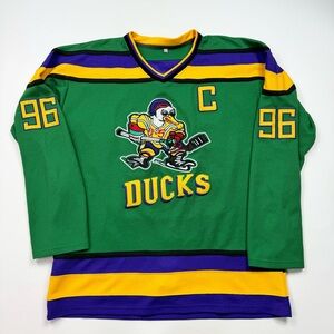 Men’s/Adult D-5 Mighty Ducks #96 Charlie Conway Hockey Jersey Size Large